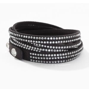 Elegant Black and Silver Women's Bracelet Wrap-Star Bracelet, Silver Night.